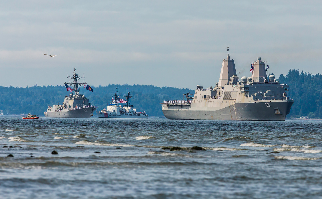 Seafair Fleet Week puts on a show in Eiliott Bay Westside Seattle